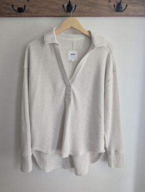 Aerie LumberJane Waffle Polo Shirt Size XS